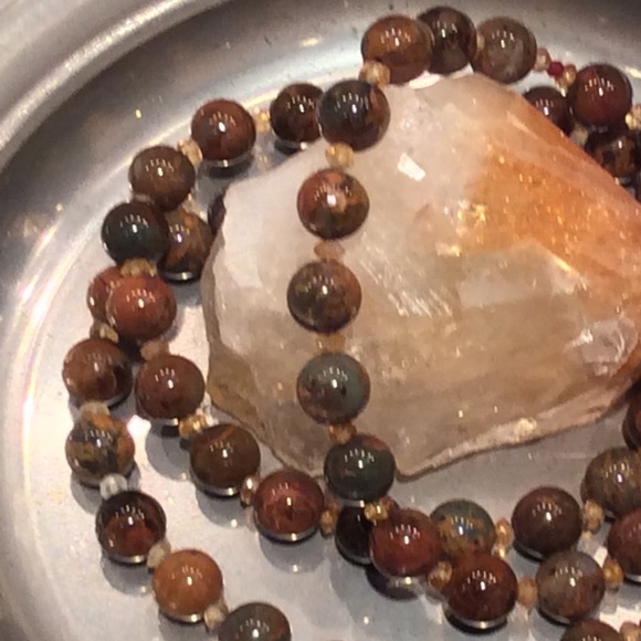 handmade Jewelry - green opal and citrine bead ⭐️ necklace ⭐️ ❤️HP❤️